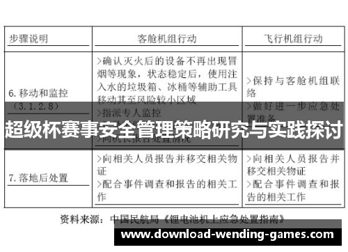 超级杯赛事安全管理策略研究与实践探讨